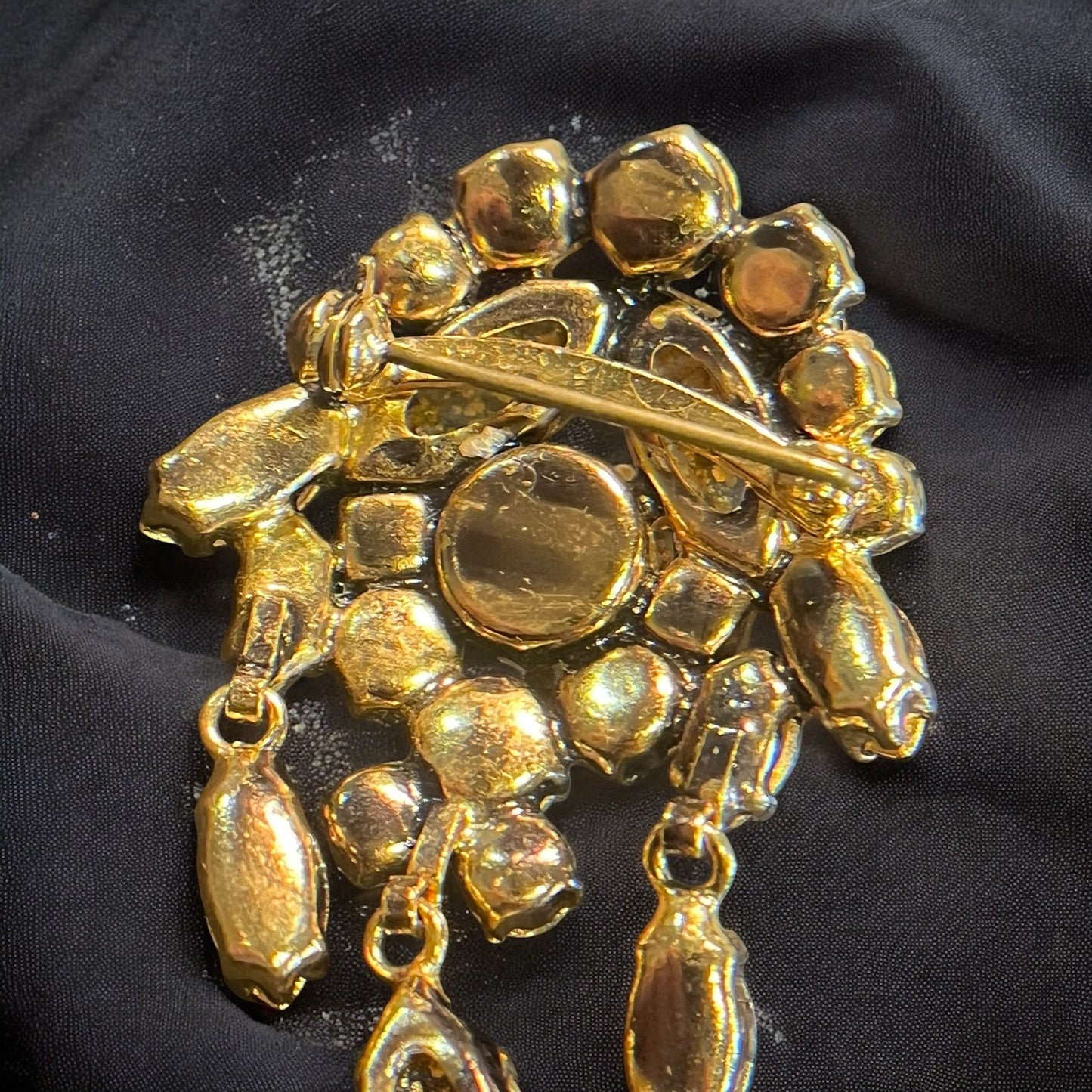 Broche vintage ambrée