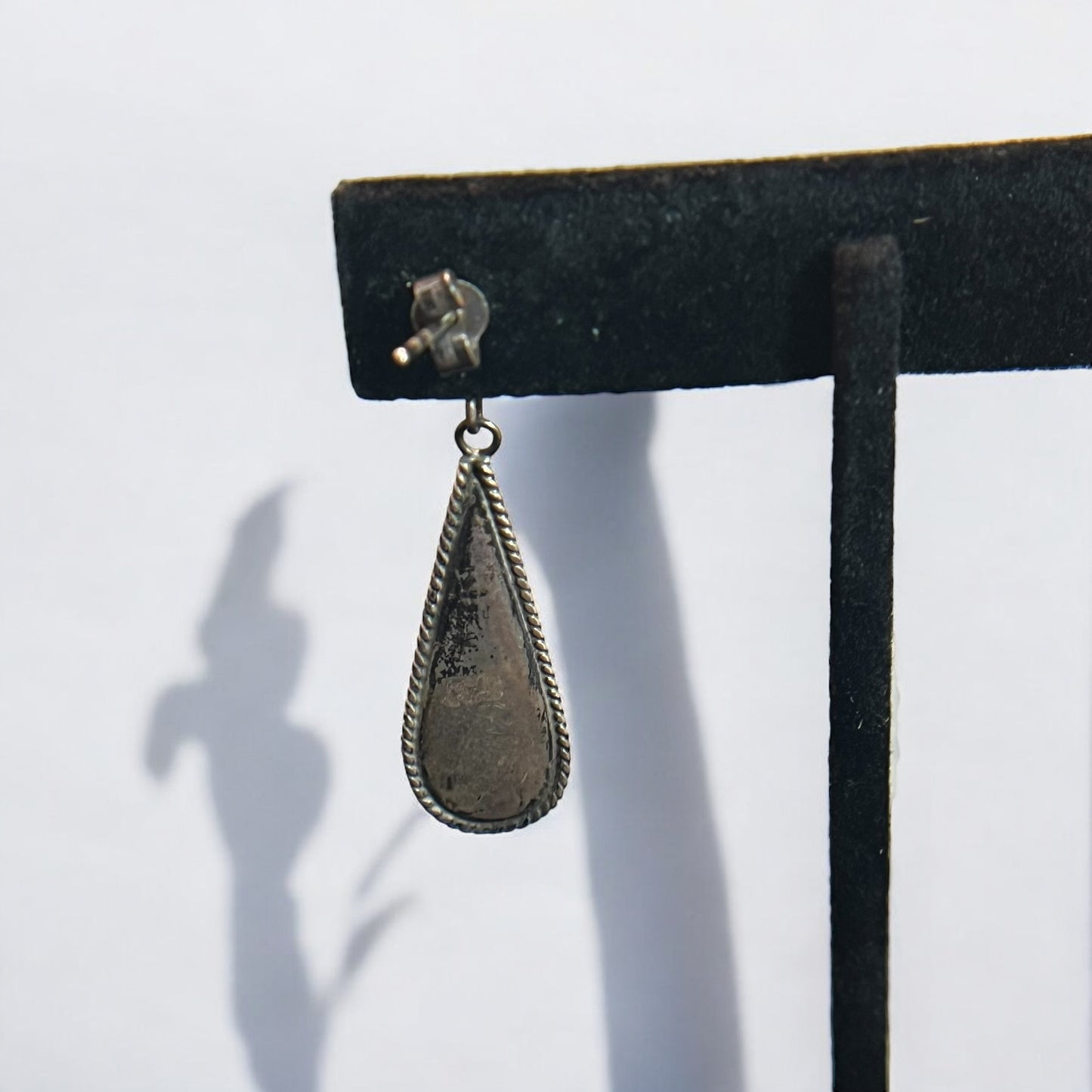 Boucles pendantes vintage argent & turquoise