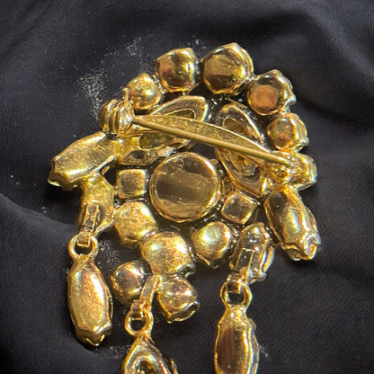 Broche vintage ambrée