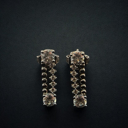 Boucles d’oreilles en argent et zircon