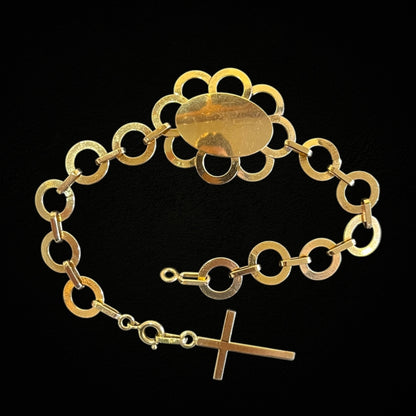 Bracelet religieux plaqué or