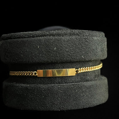 Bracelet gourmette plaqué or