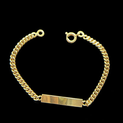 Bracelet gourmette plaqué or